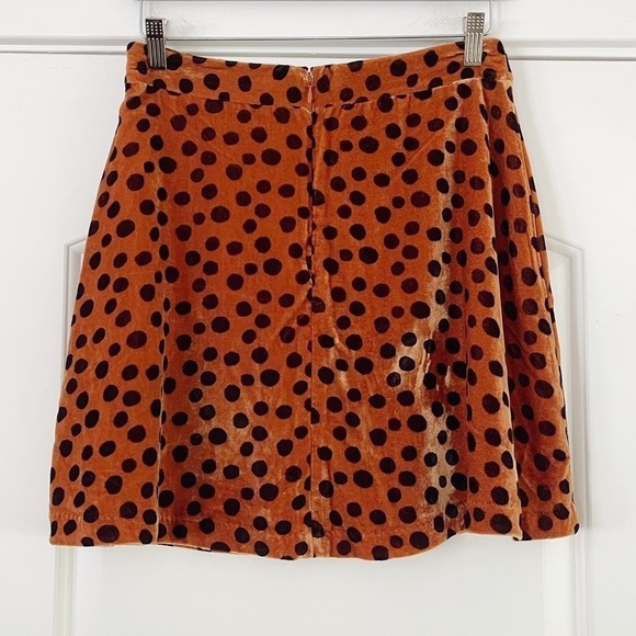 Madewell Velvet Circle Mini Skirt Leopard Dot - 4 - Picture 10 of 10